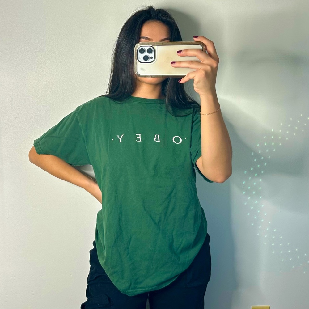 Obey green unisex T-shirt